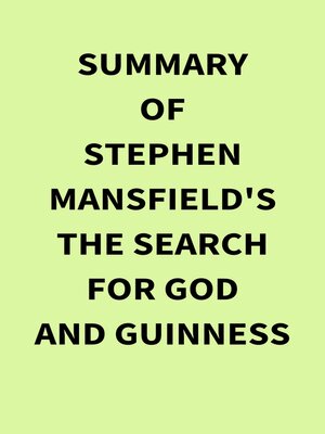 cover image of Summary of Stephen Mansfield's the Search for God and Guinness